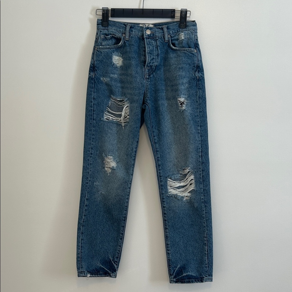 Free People Women’s Relaxed Distressed Denim Jeans